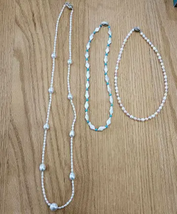 목걸이 조개 펄 세트