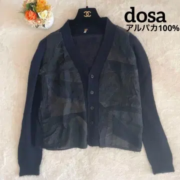 dosa 도사 가디건 니트 알파카 100% 금장 플레이트