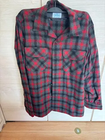 서브컬처 subculture 울 체크 셔츠 사이즈 2