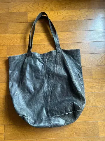 빈티지 가죽 토트백 블랙 리사이클 가죽