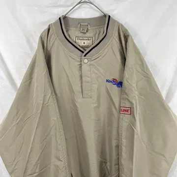 00s Y2K 스냅 나일론 풀오버 나일론 자켓 베이지