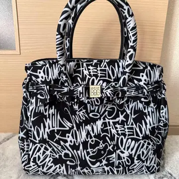 새상품급! SAVE MY BAG MILITARY 그래픽 프린트 토트백