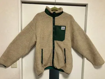 리 플리스 자켓 베이지 그린