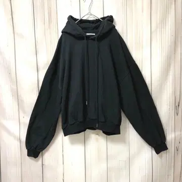 [ De ] 후드 부착 BIG 돌먼 후드티 여성용 오버 사이즈 블랙