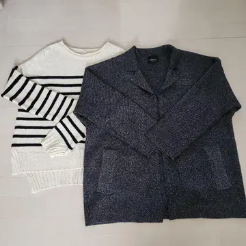 [ ZARA ] 니트 자켓, 보더 니트 2종 세트 M 사이즈