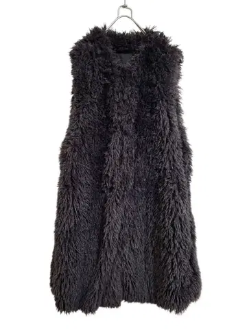 cafune 카후네 23AW 롱 기장 퍼 베스트 38 그레이