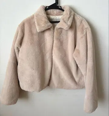 인조 모피 숏 자켓 포켓 부착