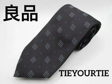 TIEYOURTIE 타이유어타이 실크 넥타이 네이비 패턴 있음 이탈리아제