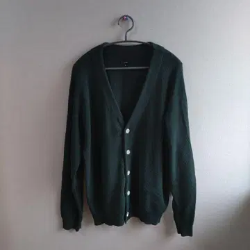 [ BEAMS ] 다크 그린 V넥 가디건