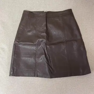 다크 브라운 가죽 타이트 스커트