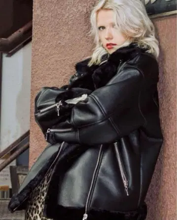 jouetie 가죽 자켓 라이더 자켓 보아 자켓