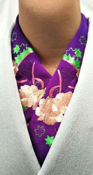 순수 실크 장식용 깃 소주 손자수 미사용품 [ 910 ]