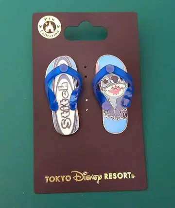 스티치 비치 샌들 핀 배지 디즈니