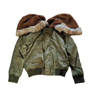 00s 플라이트 자켓 카키 밀리터리 다운 N-2B풍 헤이세이 보아