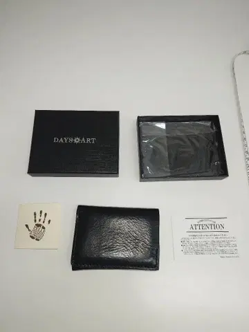 DAYS ART 미니 지갑 블랙 가죽