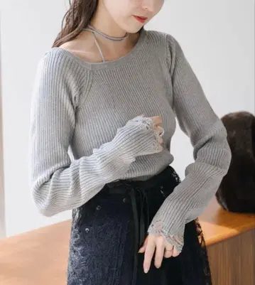 Kastane 데미지 리브 니트 풀오버