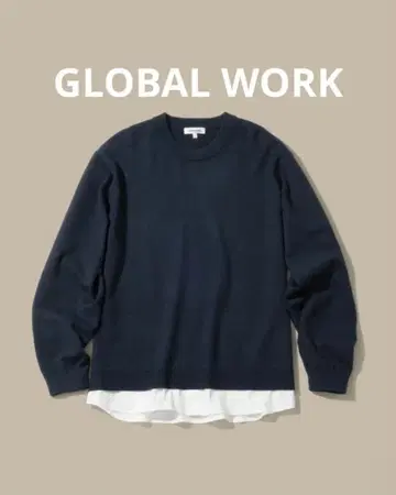 GLOBAL WORK 멜티 셔츠 레이어드 미사용 새상품