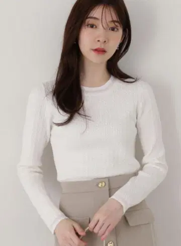 새상품 프로포션 바디 드레싱 리브 니트