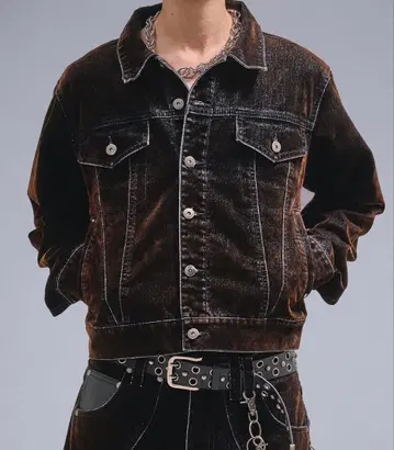 ANDERHUNK 오버 다이 플로키 데님 자켓