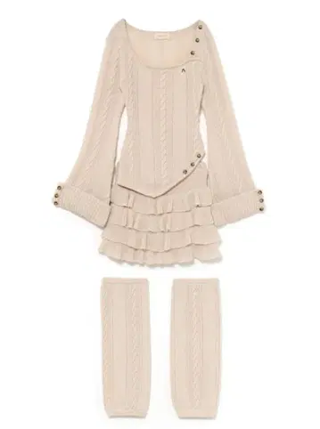 andmary Leia 프릴 세트업 베이지