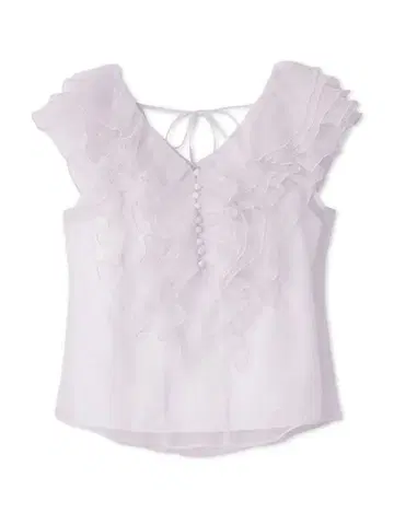 SNIDEL 슬리브리스 프릴 블라우스 핑크