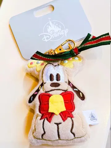 플루토 봉제 인형 키링 키체인 크리스마스 쿠키