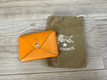 IL BISONTE 카멜 가죽 명함지갑