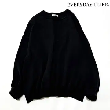 두지엠 클라세 에브리데이 아이라이크 Knit 맨투맨 블랙