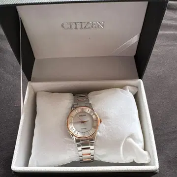 CITIZEN 엘르 실버 골드 시계