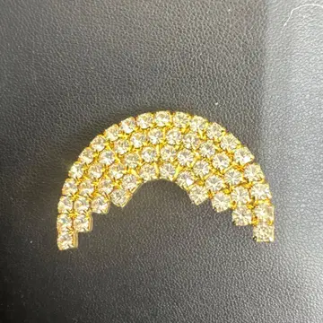 아치형 크리스탈풍 브로치