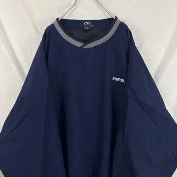 펩시 펩시 벌룬 슬리브 나일론 풀오버 네이비
