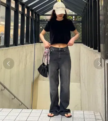 새상품급 El mar 루즈 스트레이트 데님 팬츠 사이즈 S