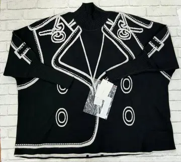 G848 라모네 LAMONET 롱 기장 니트 다마시에 스웨터