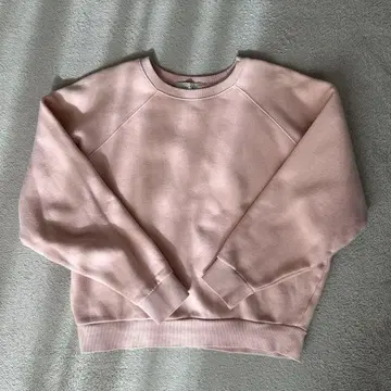 AKTE 핑크 크루넥 맨투맨 속기모