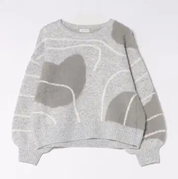 mellowneon 뉘앙스 무늬 니트/니트 그레이