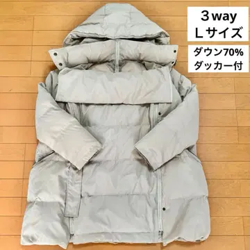 L 아기띠/포대기 대응 다커 부착 후드 탈부착 가능 마마 코트 다운