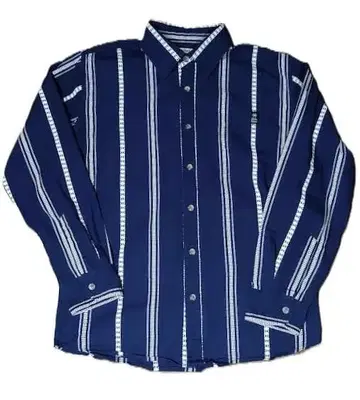 TITICACA(티티카카) 스트라이프 프린트 셔츠 남성용 네이비 L