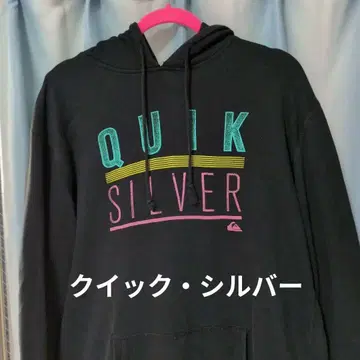 Quiksilver 그래픽 후드티 블랙