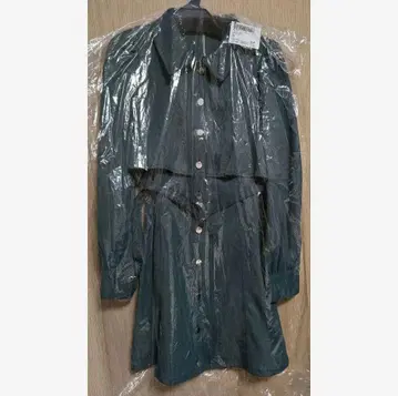 퍼프 슬리브 미니 셔츠 원피스