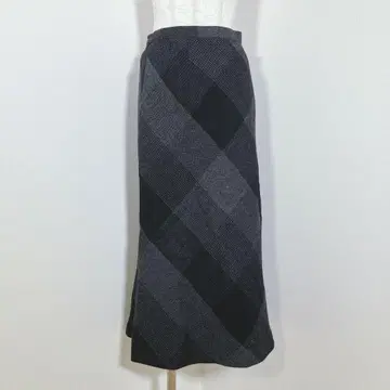 프레논 아쉬 플레어 스커트 롱 기장 모 100% 11호 그레이