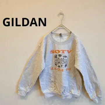 새상품급 GILDAN 맨투맨 여성용 겨울 의류 가을 옷 그레이 심플