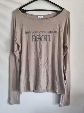 ason 아즈온 롱T셔츠 긴팔 라이트 그레이 프리 사이즈