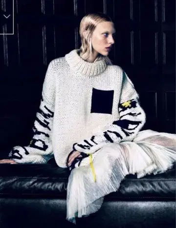 Ameri VINTAGE 포켓 부착 니트 스웨터