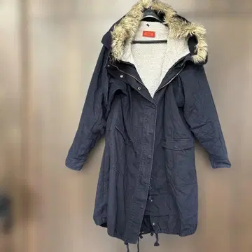 somari 네이비 모즈 코트