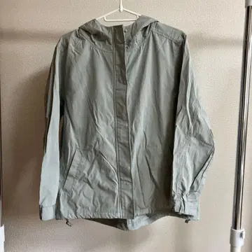 Honeys 발수 가공 후드 블루종 라이트 카키