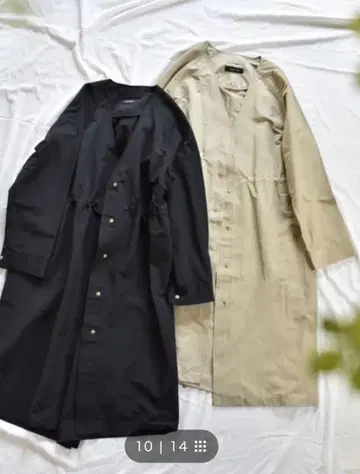 OURHOME 믿음직한 노카라 코트 블랙 emi