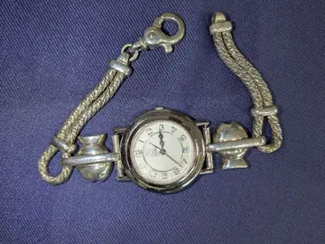 클리오 블루 실버 손목시계 로프 팔찌