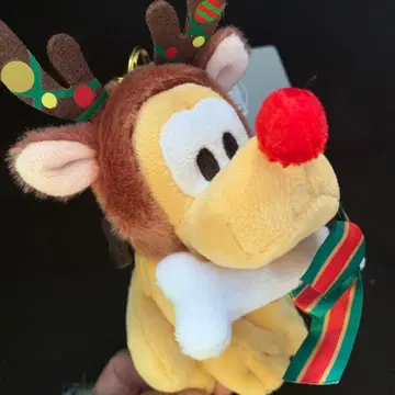 플루토 봉제 인형 키링 키체인 DISNEY CHRISTMAS