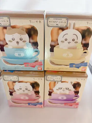 치이카와 캐릭터 아트 케이스 캐릭터 라떼 아트 4개 세트