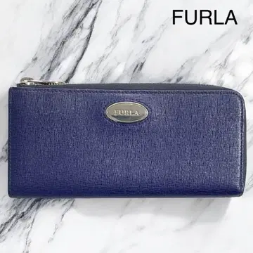 새상품급 훌라 L자형 지퍼 장지갑 네이비